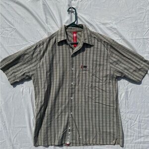 Marc Ecko Men's Short Sleeve Button Up T-Shirt